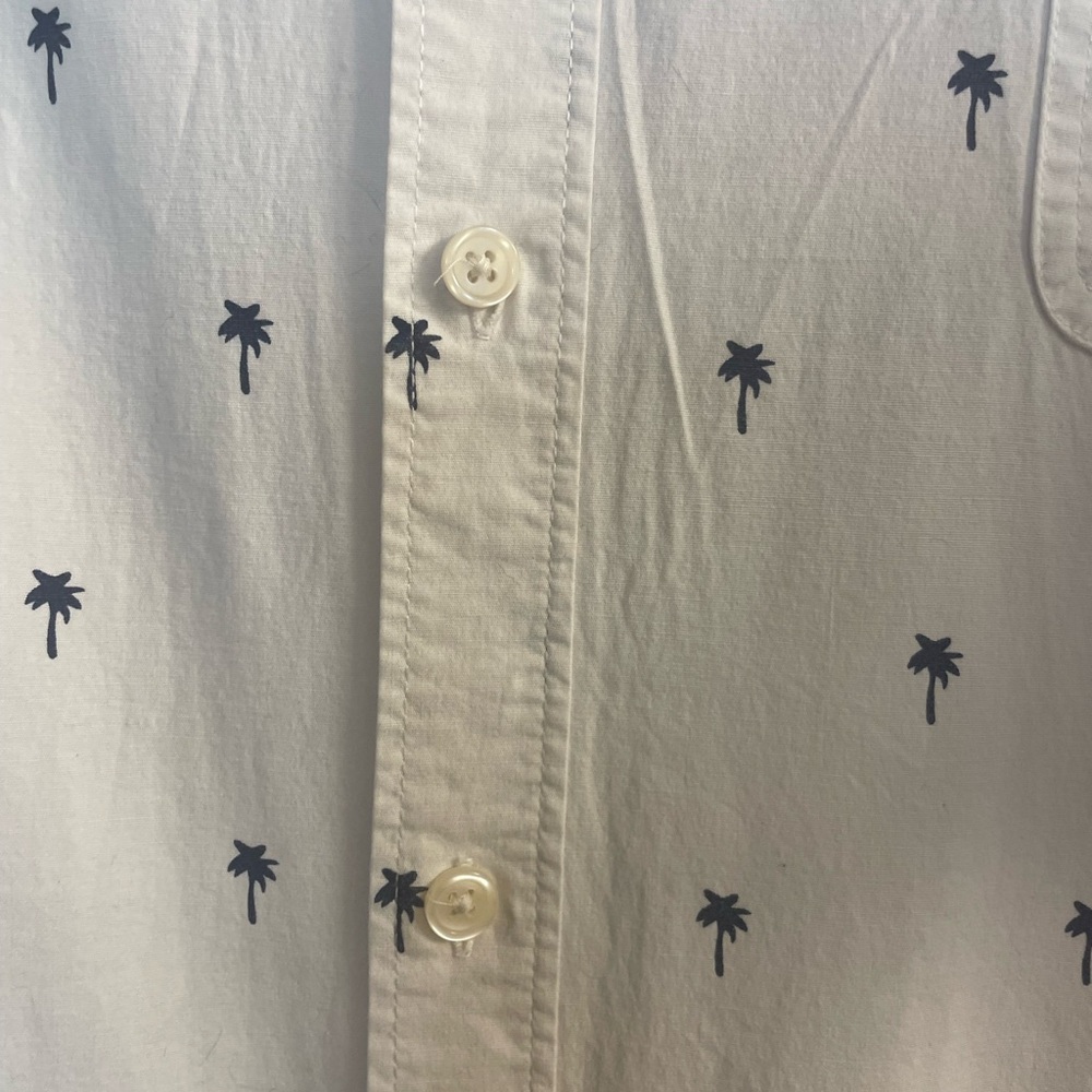 Jachs New York Poplin Stretch ButtonDown w/Navy Palm Trees XXL 2X - Picture 8 of 9
